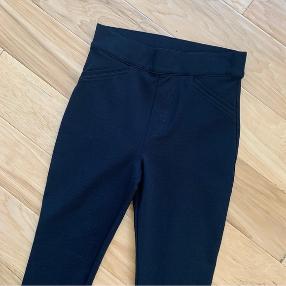 Spanx Trousers The Perfect Pants Skinny Ankle Crop Ponte Back Seam Black Size M - Picture 3 of 11